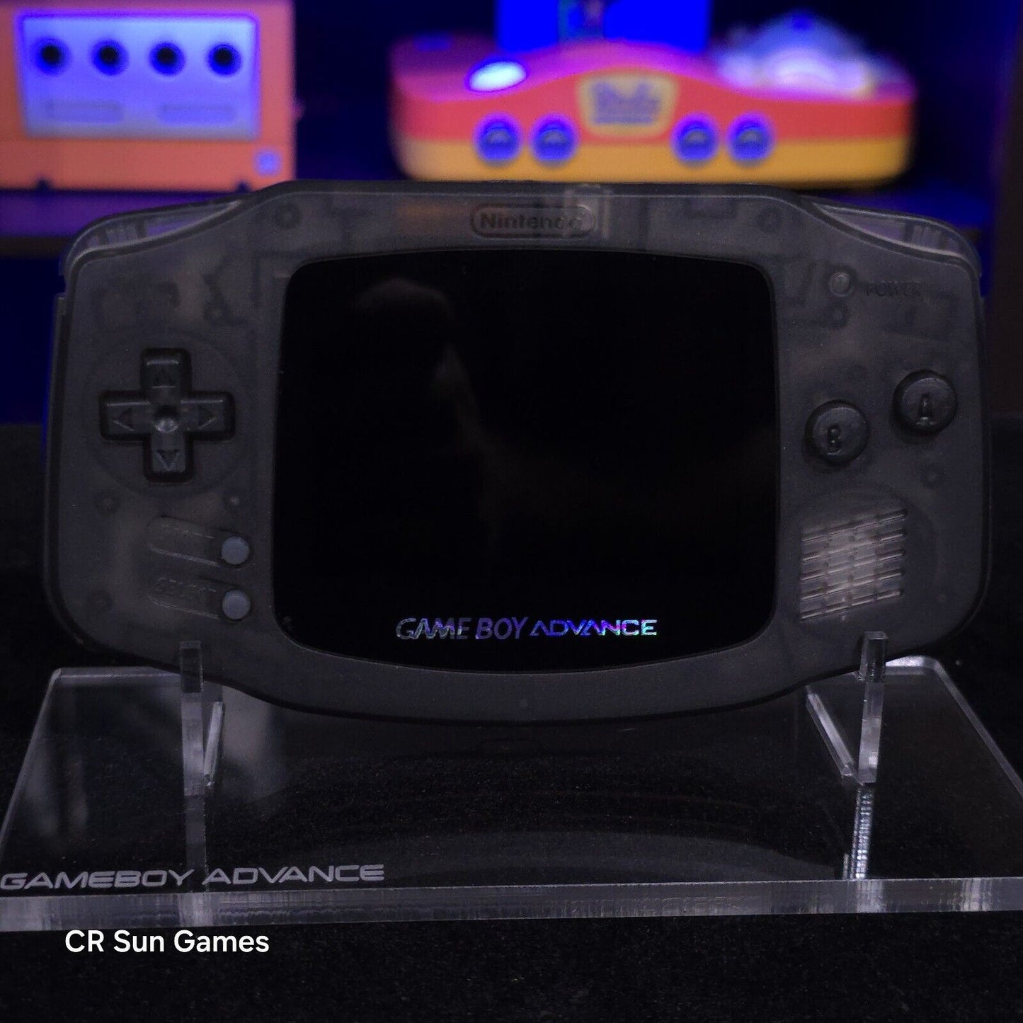 Clear Black Game Boy Advance GBA iPS V5 LCD USB-C 1800 mAh Rechargeable Battery