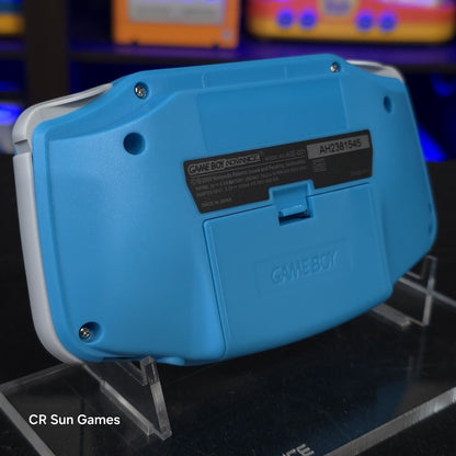 Blue Game Boy Advance GBA Console with iPS V5 Backlight Backlit LCD MOD Console