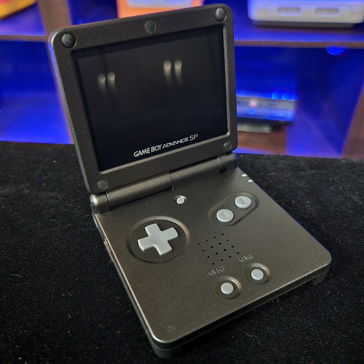 Black Nintendo Game Boy Advance GBA SP IPS MOD Adjustable Brightness