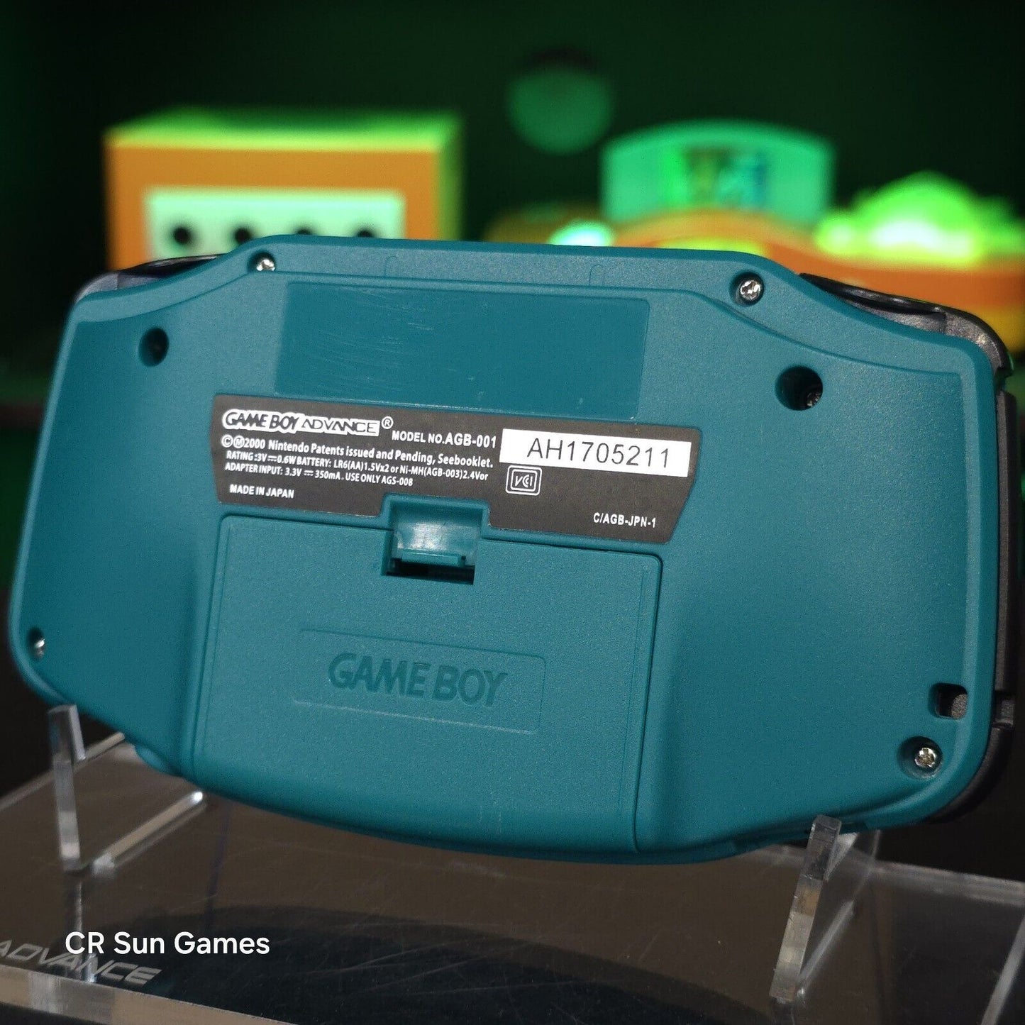 Teal Game Boy Advance GBA Console with iPS V5 Backlight Backlit LCD MOD Console