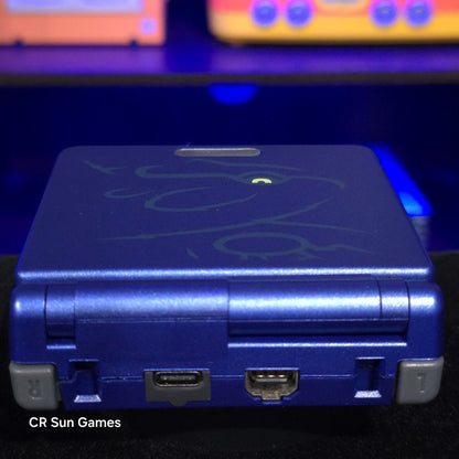 Blue Nintendo Game Boy Advance GBA SP IPS V2 And Usb-C Mod - Kyogre