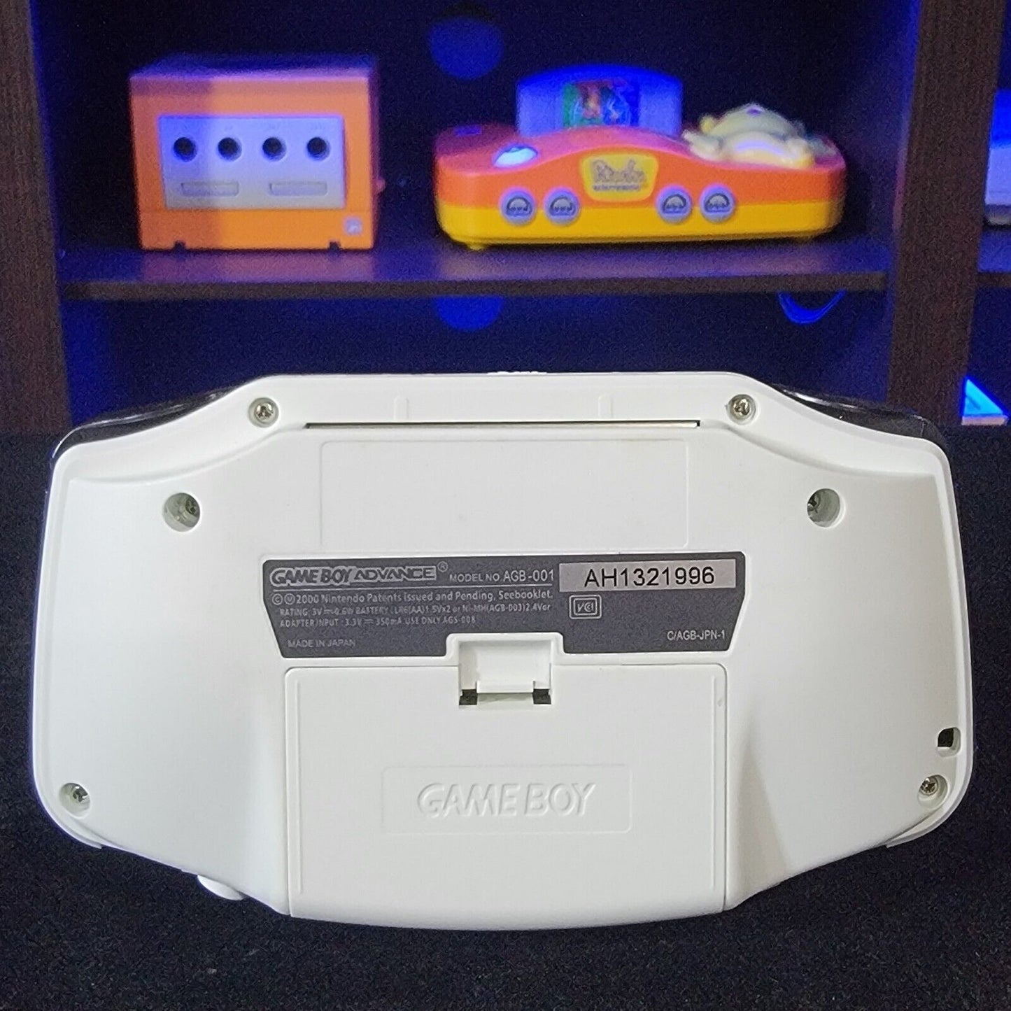 White Game Boy Advance GBA Console with iPS Backlight Backlit LCD MOD Console