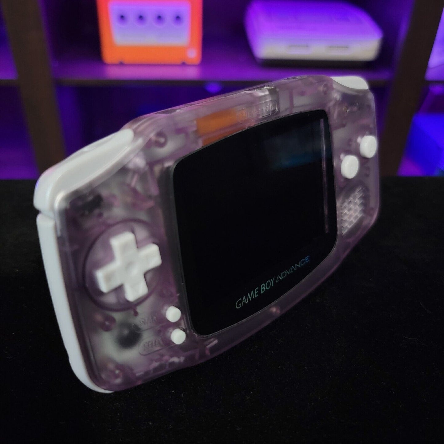 Atomic Purple GameBoy Advance GBA Console with iPS Backlight Backlit LCD MOD