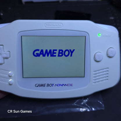 White Game Boy Advance GBA iPS Backlit LCD Usb-C 1800 mAh Rechargeable Battery
