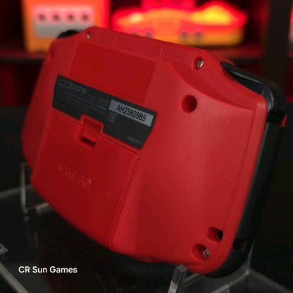 Mario Red Game Boy Advance GBA Console with iPS V5 Backlight Backlit LCD MOD
