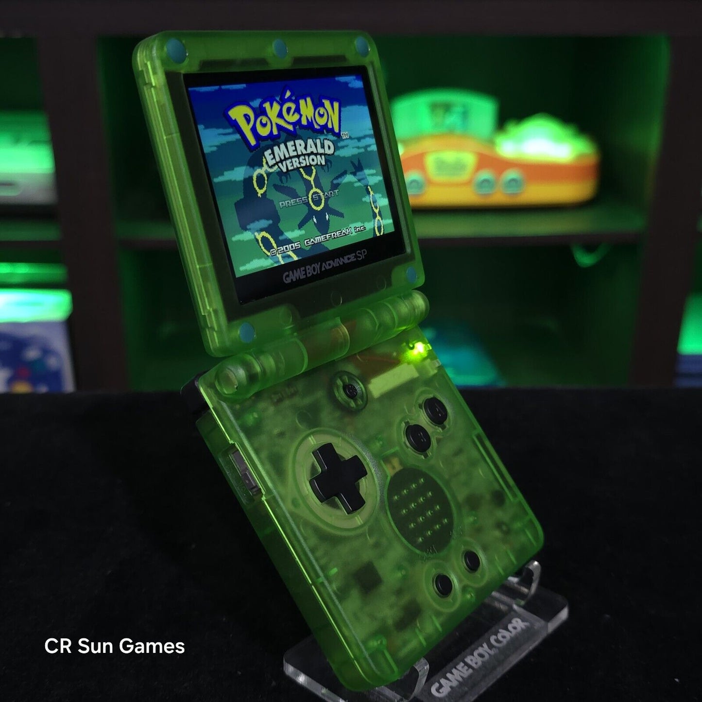 Clear Green Nintendo Game Boy Advance GBA SP IPS MOD Adjustable Brightness