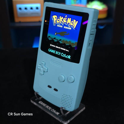 Light Blue Gameboy Color Console OLED Touch Screen GBC Game Boy