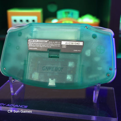 Clear Teal Glow Game Boy Advance GBA iPS LCD USB-C 1800 mAh Rechargeable Battery