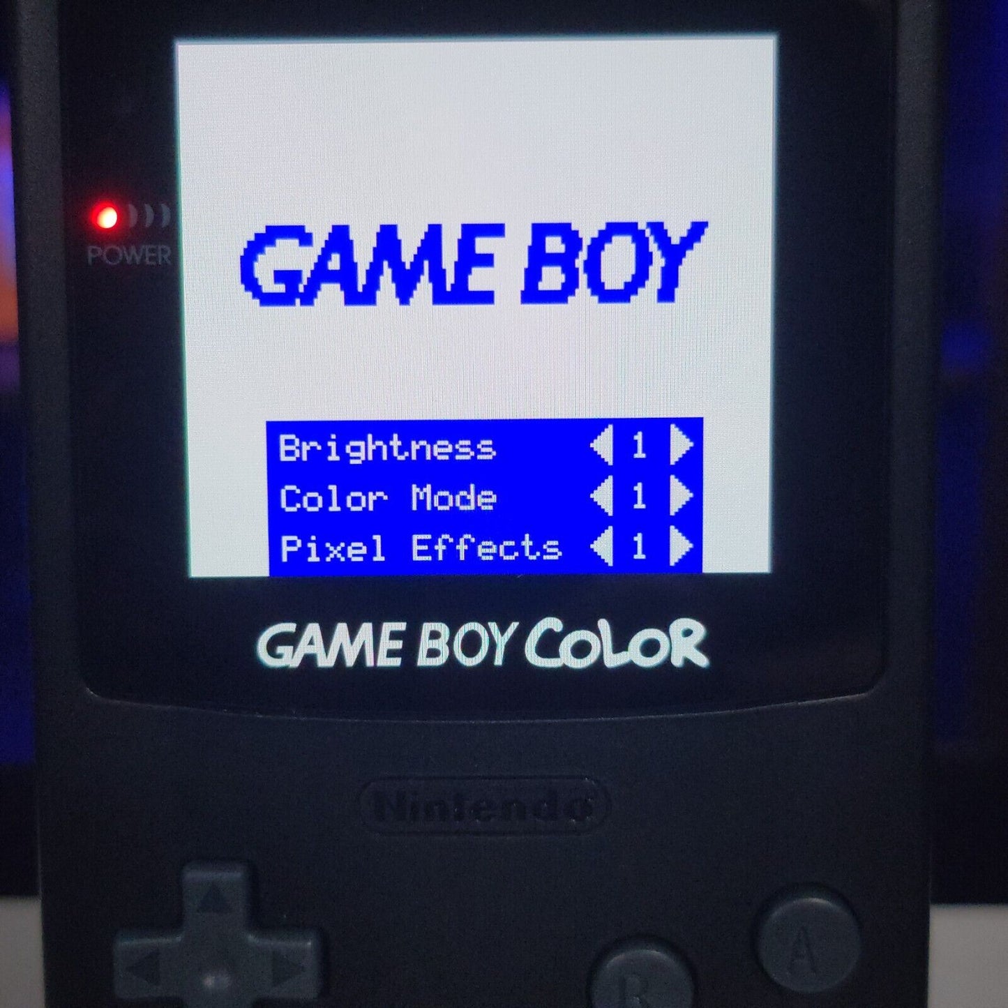 Black Gameboy Color Console OLED Touch Screen GBC Game Boy