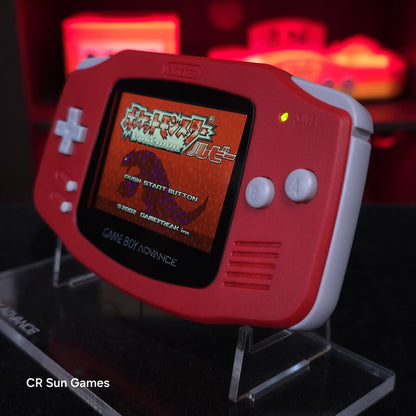 Red Game Boy Advance GBA iPS V5 LCD USB-C 1800 mAh Rechargeable Battery