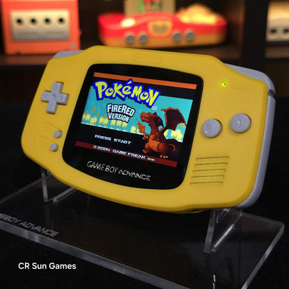 Yellow Game Boy Advance GBA iPS V5 LCD USB-C 1800 mAh Rechargeable Battery