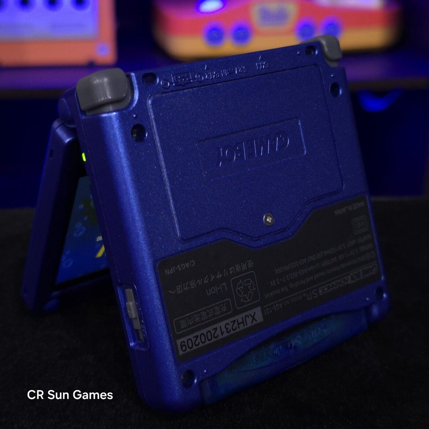 Blue Nintendo Game Boy Advance GBA SP IPS Screen MOD Adjustable Brightness