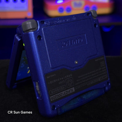 Blue Nintendo Game Boy Advance GBA SP IPS Screen MOD Adjustable Brightness