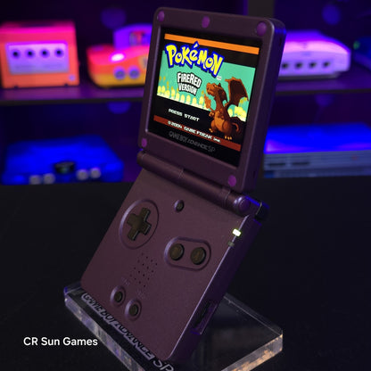 Purple Nintendo Game Boy Advance GBA SP IPS MOD Adjustable Brightness