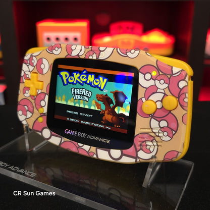 Pokemon Pokeball Game Boy Advance GBA iPS V5 Usb-C 1800 mAh Rechargeable Battery