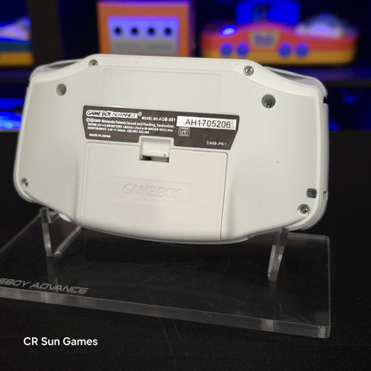 White Game Boy Advance GBA Console with iPS V5 Backlight Backlit LCD MOD Console