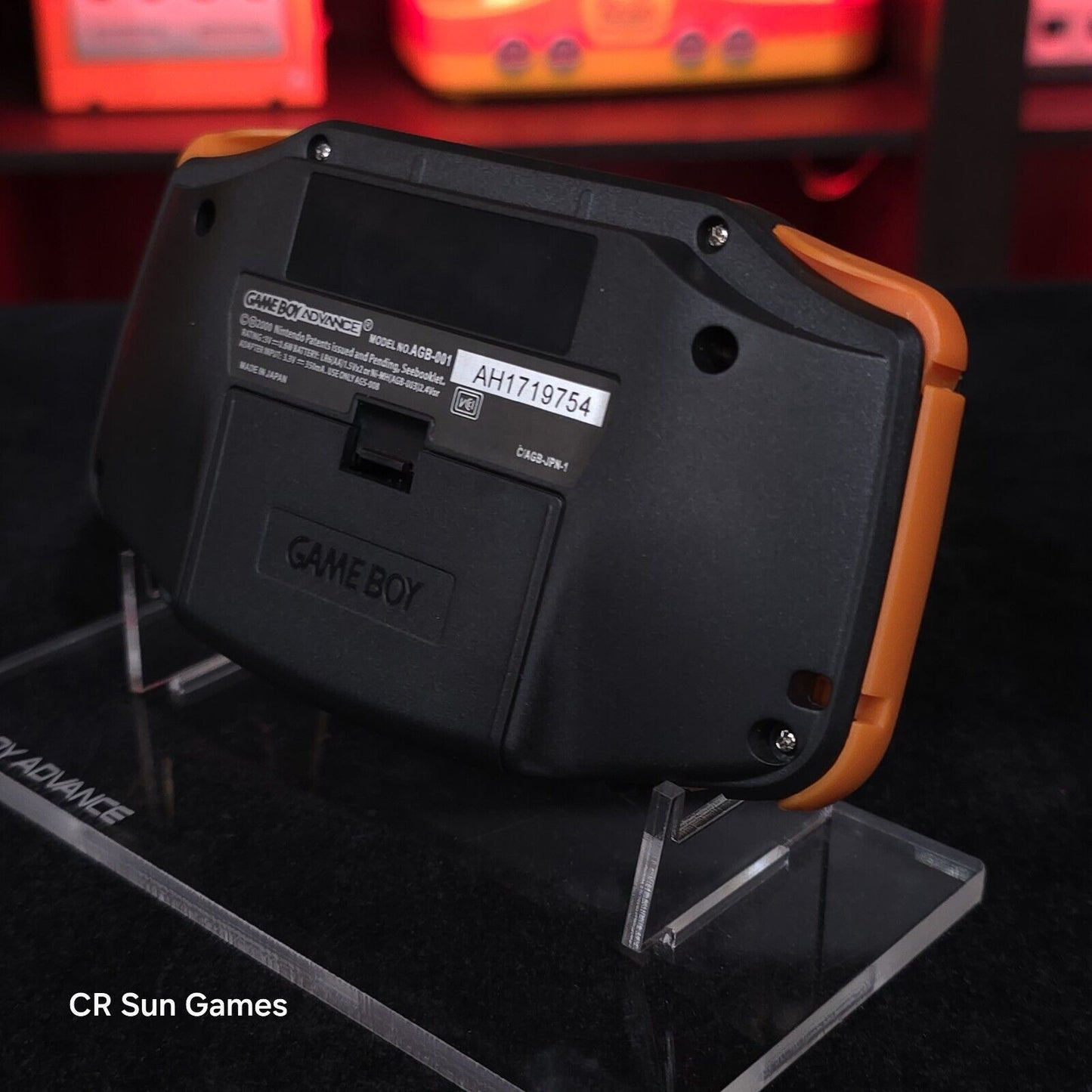 Black And Orange Halloween Special Game Boy Advance GBA iPS V5 Backlit LCD MOD