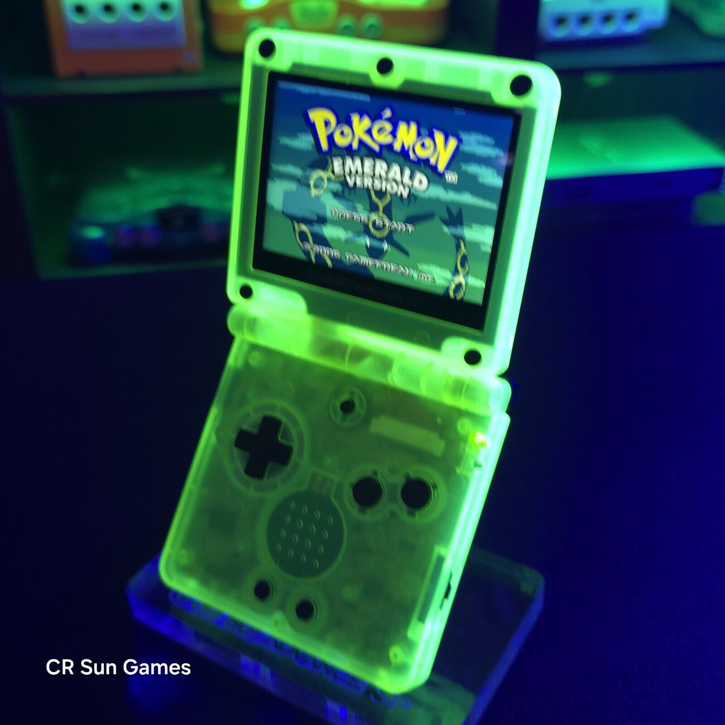 Glow In The Dark Nintendo Game Boy Advance GBA SP IPS MOD Adjustable Brightness