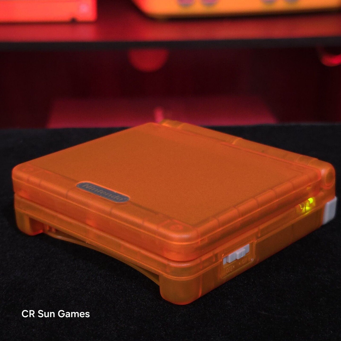 Clear Orange Nintendo Game Boy Advance GBA SP IPS MOD Adjustable Brightness