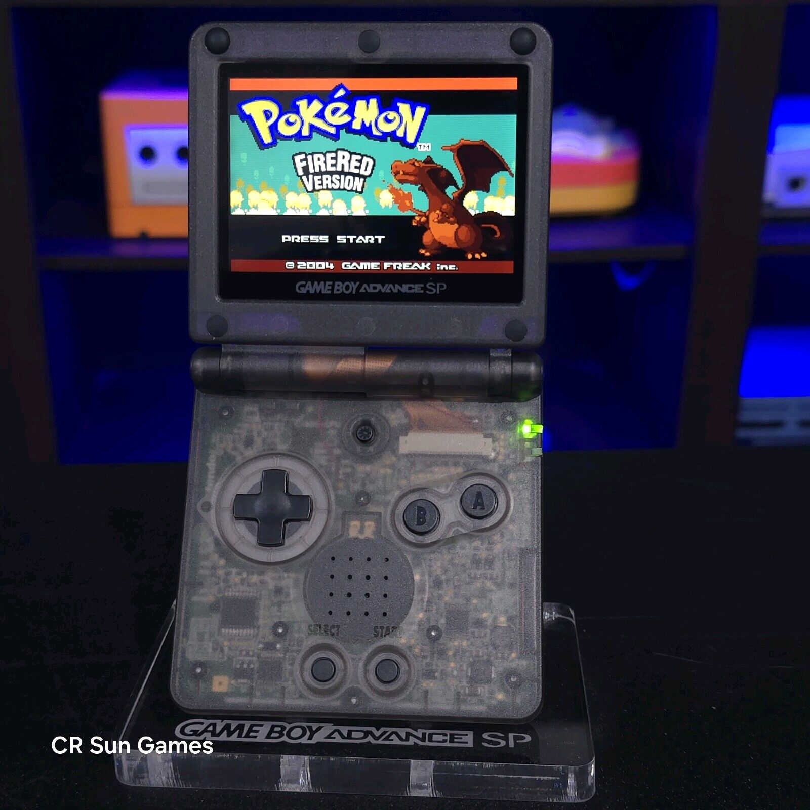 Smoke Grey And Black Nintendo Game Boy Advance GBA SP IPS Screen And U ...