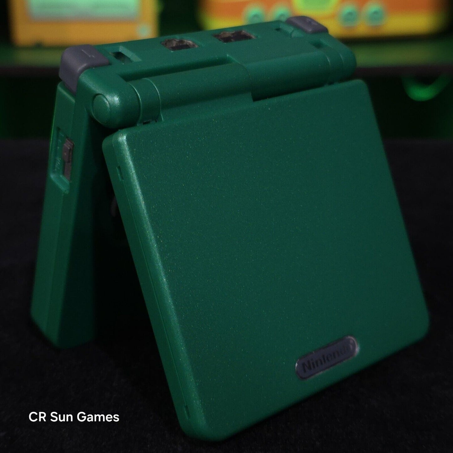 Green Nintendo Game Boy Advance GBA SP IPS MOD Adjustable Brightness