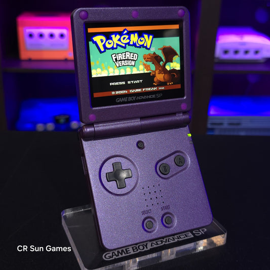 Purple Nintendo Game Boy Advance GBA SP IPS MOD Adjustable Brightness