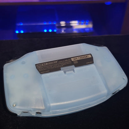 Glacial Glow In The Dark Gameboy Advance GBA Console with iPS Backlight LCD MOD