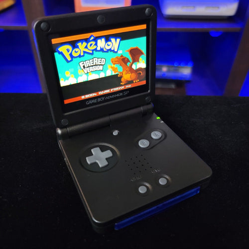 Black Nintendo Game Boy Advance GBA SP IPS MOD Adjustable Brightness