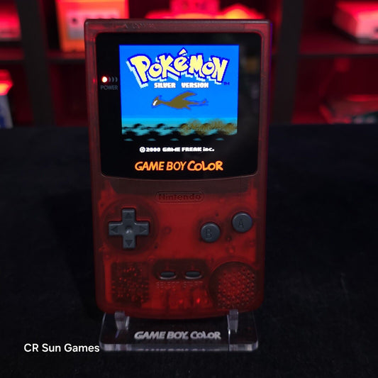 Clear Red Gameboy Color Console OLED Touch Screen GBC Game Boy
