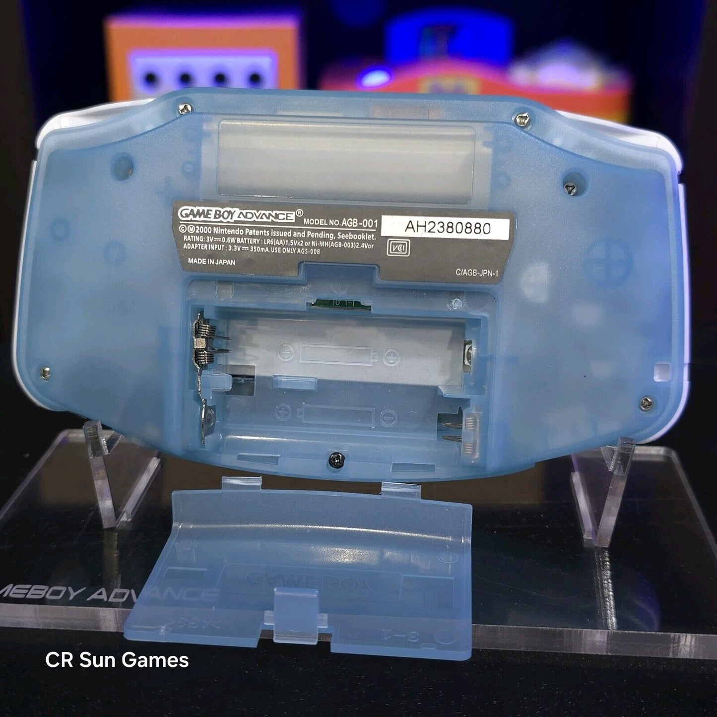 Megaman Blue Game Boy Advance GBA Console with iPS V5 Backlight Backlit LCD MOD