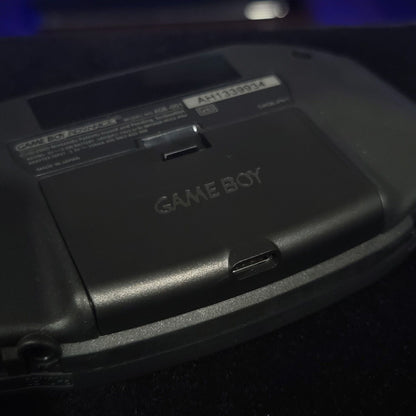 Black Game Boy Advance GBA Console iPS Backlit LCD USB-C Rechargeable Battery
