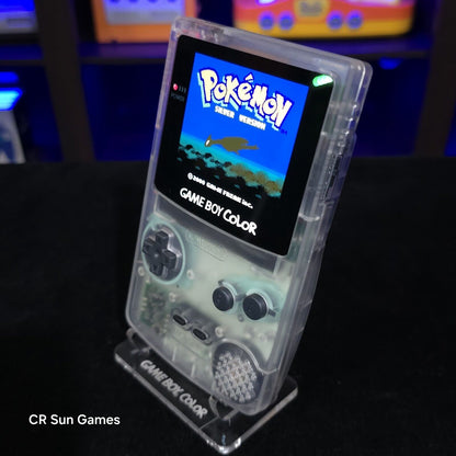 Clear Gameboy Color Console OLED Touch Screen GBC Game Boy