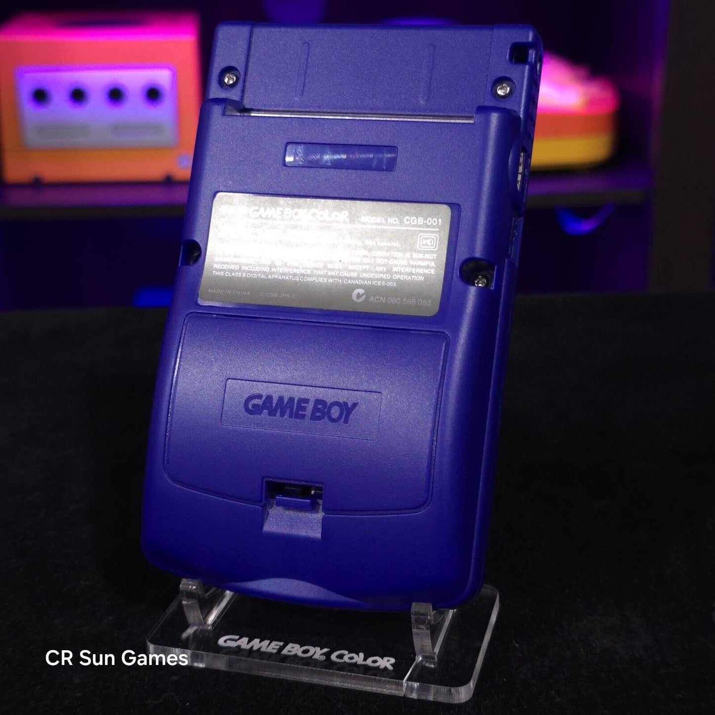Purple Gameboy Color Console OLED Touch Screen GBC Game Boy