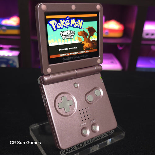 Pink Nintendo Game Boy Advance GBA SP IPS MOD Adjustable Brightness