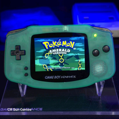 Teal Glow In The Dark GameBoy Advance GBA Console with iPS Backlight LCD MOD