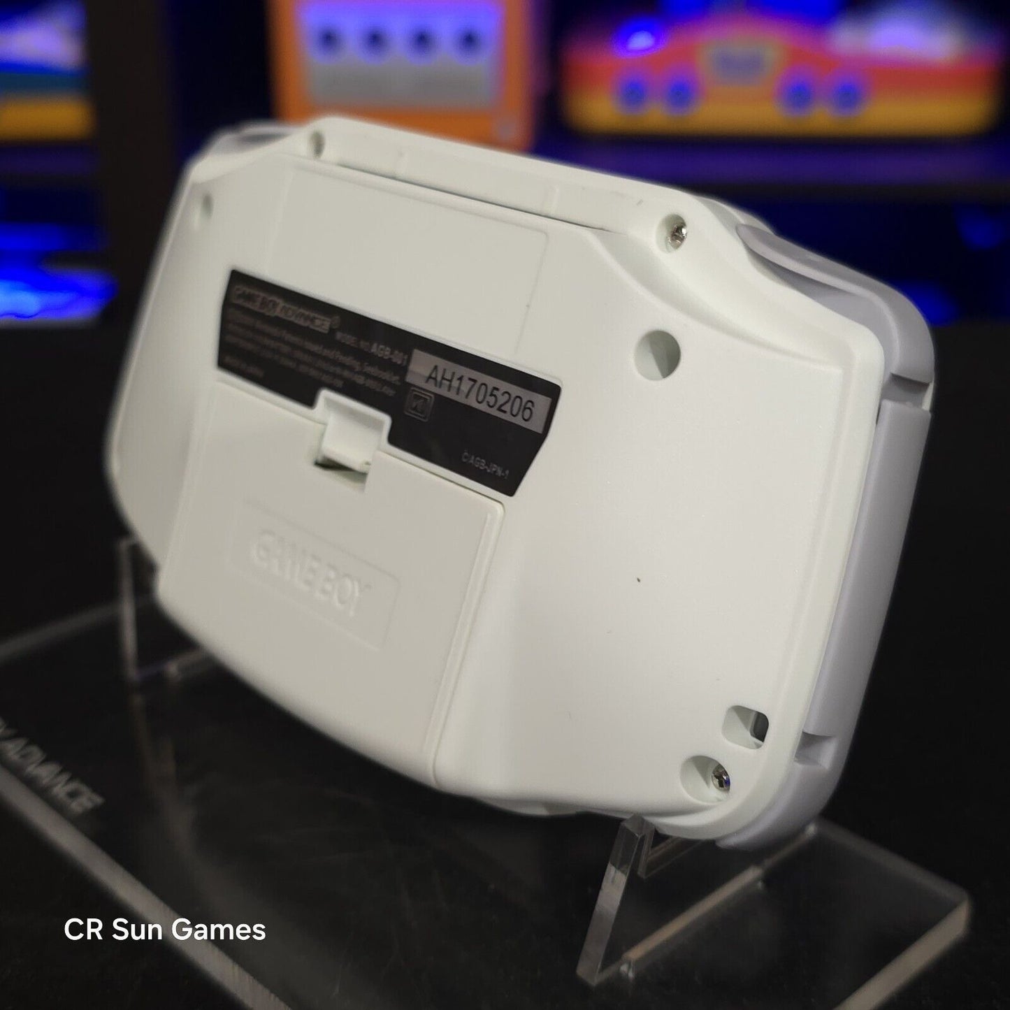 White Game Boy Advance GBA Console with iPS V5 Backlight Backlit LCD MOD Console