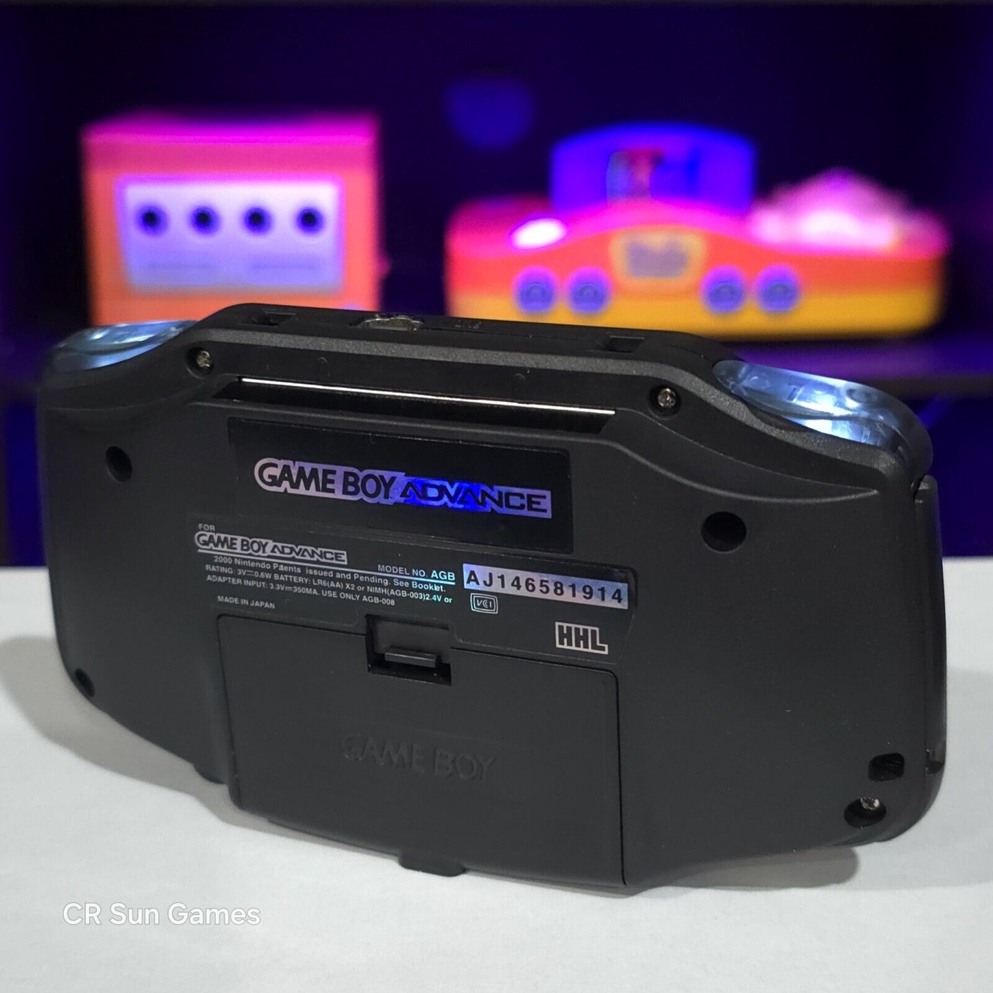 Ultimate Black Game Boy Advance GBA Console Ips V5 Usb-C Audio Amp LED Clicky LR