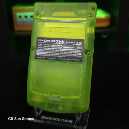 Green Glow In The Dark Gameboy Color Console OLED Touch Screen GBC Game Boy