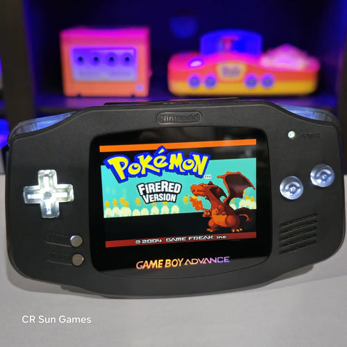 Ultimate Black Game Boy Advance GBA Console Ips V5 Usb-C Audio Amp LED Clicky LR