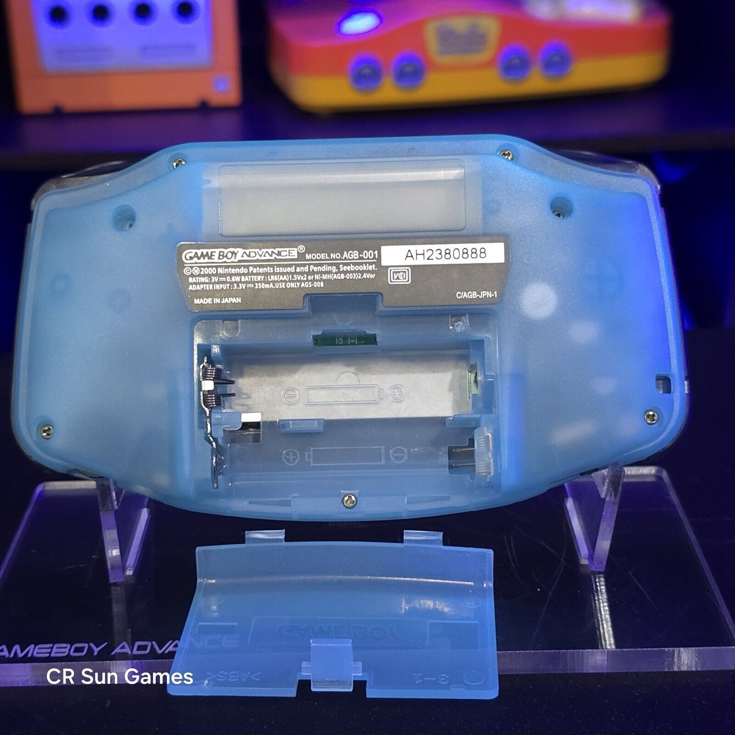 Megaman Glow Game Boy Advance GBA iPS V5 Backlit Mod & Blue LED Mod Console