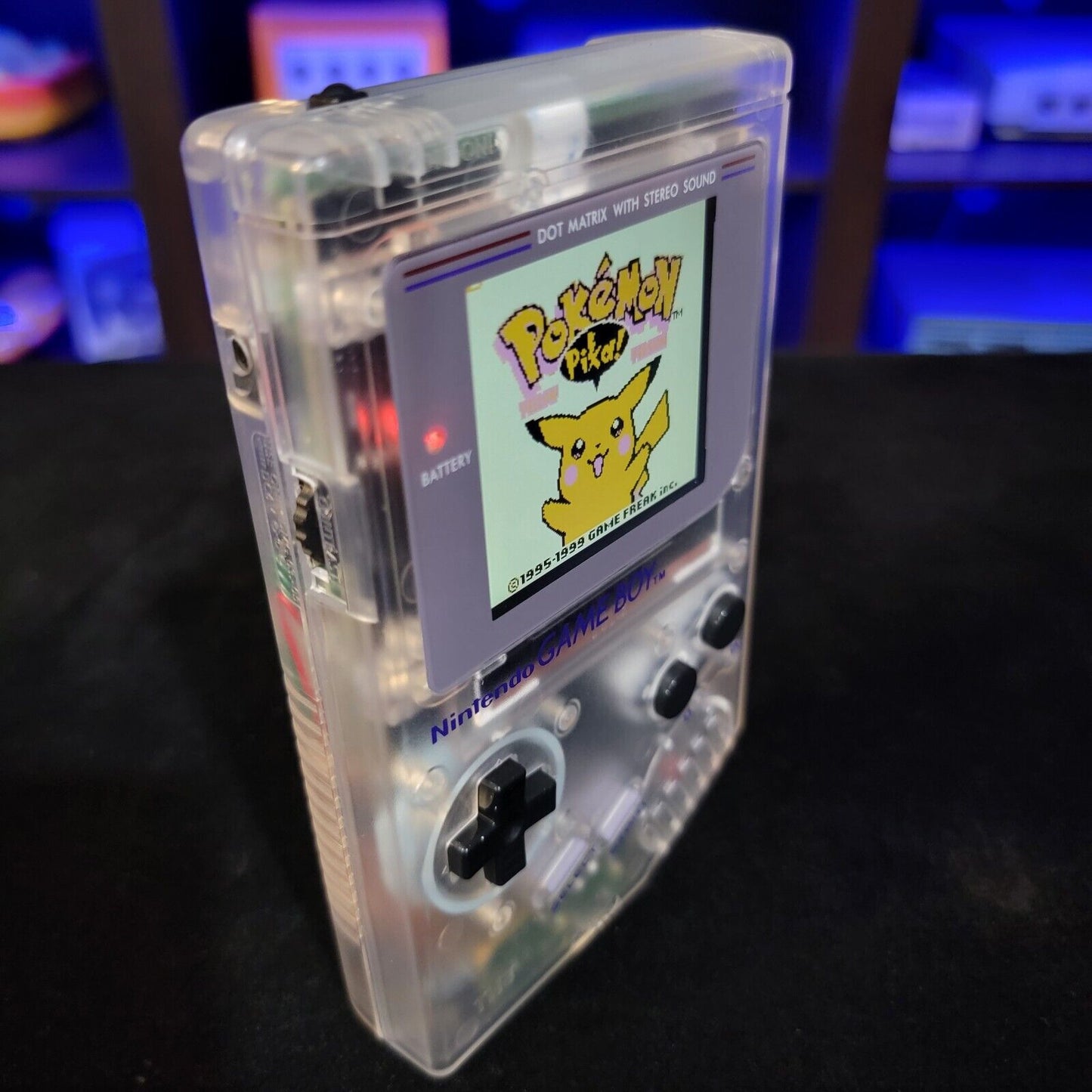 Clear Nintendo Classic Game Boy DMG With Upgraded Backlit IPS LCD Screen