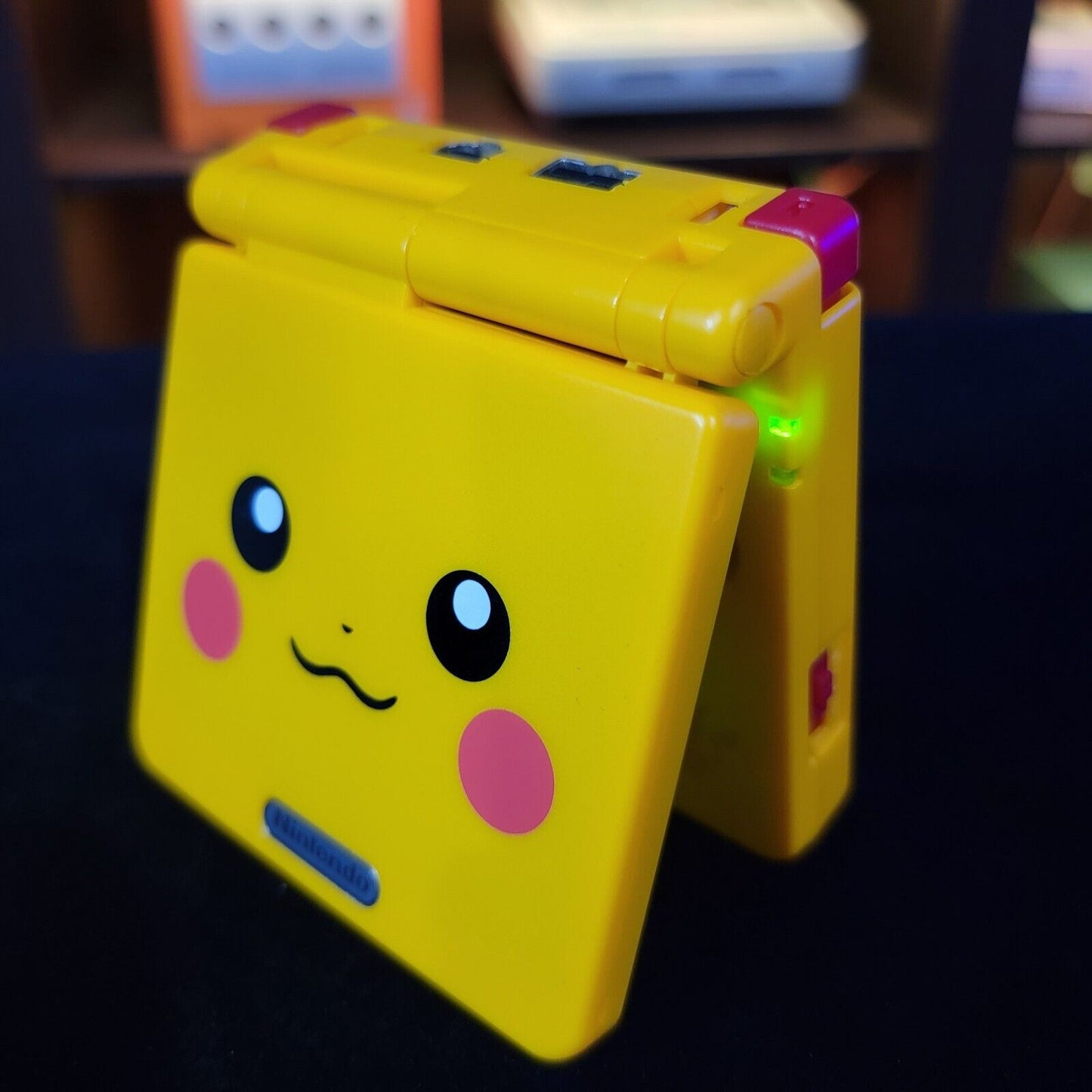 Pikachu Edition Pokemon Yellow Game Boy Advance SP GBA Console with iPS V2 Mod
