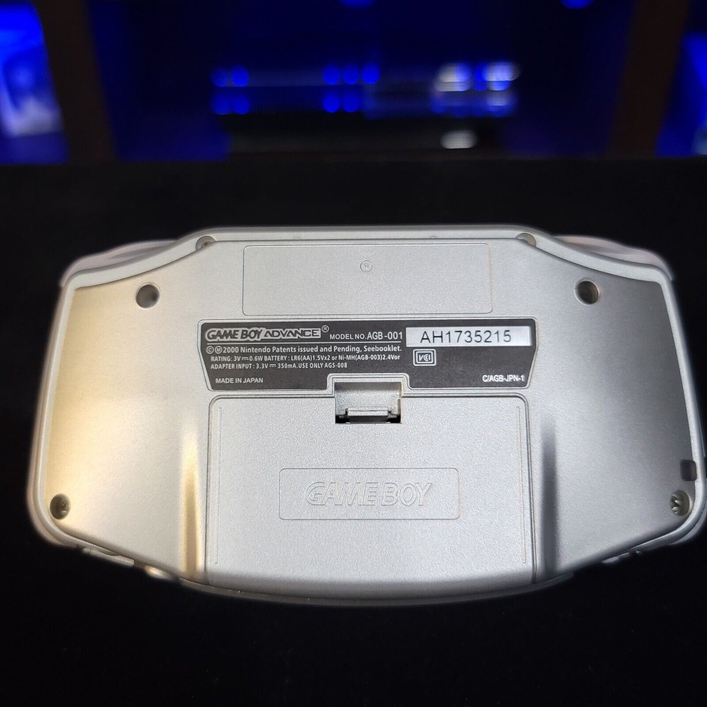 Silver Game Boy Advance GBA Console with iPS Backlight Backlit LCD MOD Console