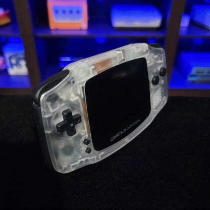 Clear GameBoy Advance GBA Console with iPS V2 Backlight Backlit LCD Mod