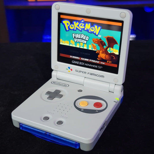 Super Famicom Gameboy Advance SP SNES With GBA SP Ips Backlit Screen Mod