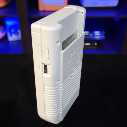 White Nintendo Classic Game Boy DMG With Upgraded Backlit IPS LCD Screen