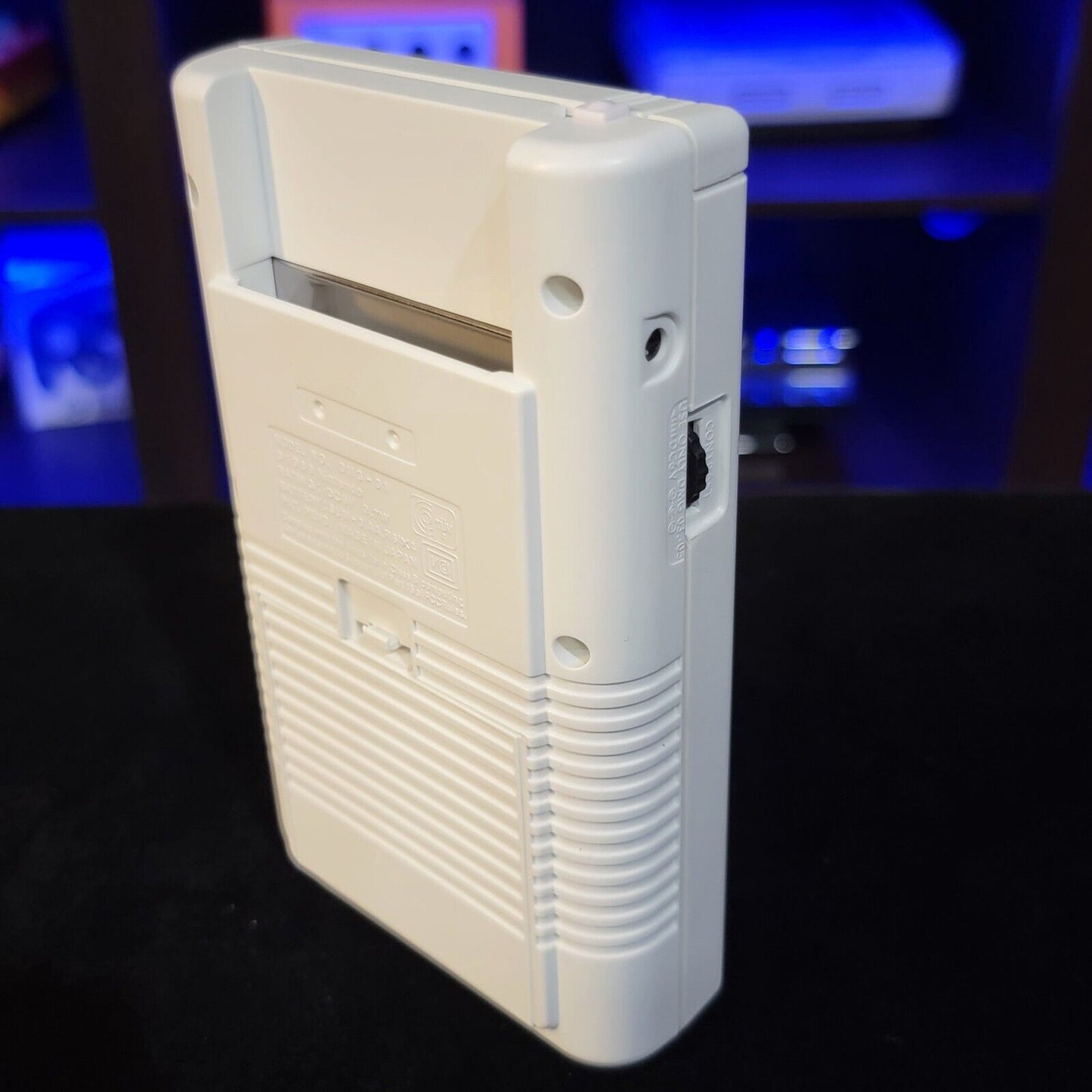 White Nintendo Classic Game Boy DMG With Upgraded Backlit IPS LCD Screen