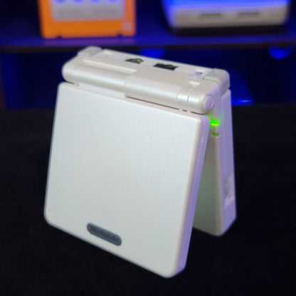 White Green Nintendo Game Boy Advance GBA SP IPS Mod Adjustable Brightness