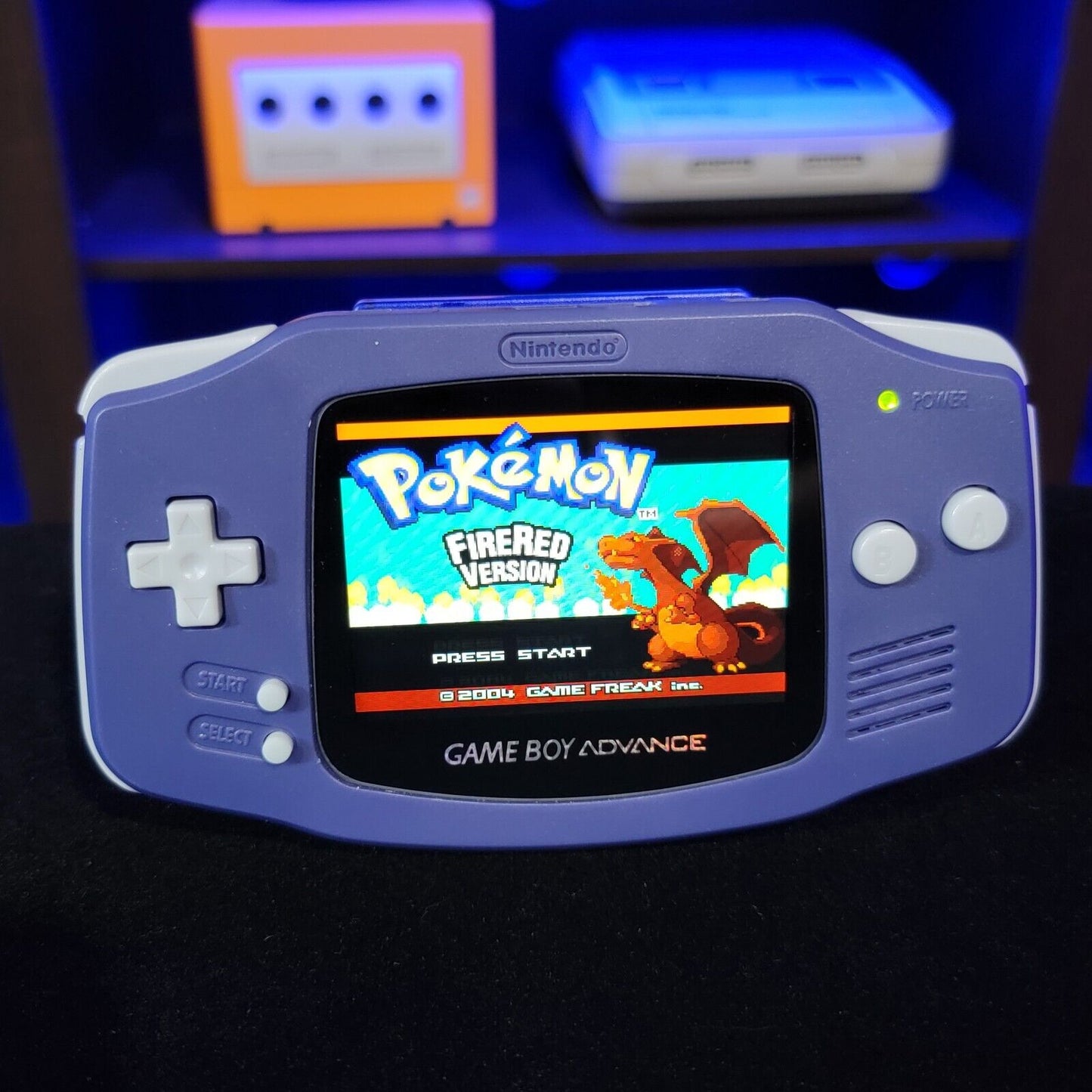 Indigo Game Boy Advance GBA Console with iPS V2 Backlit LCD MOD Console