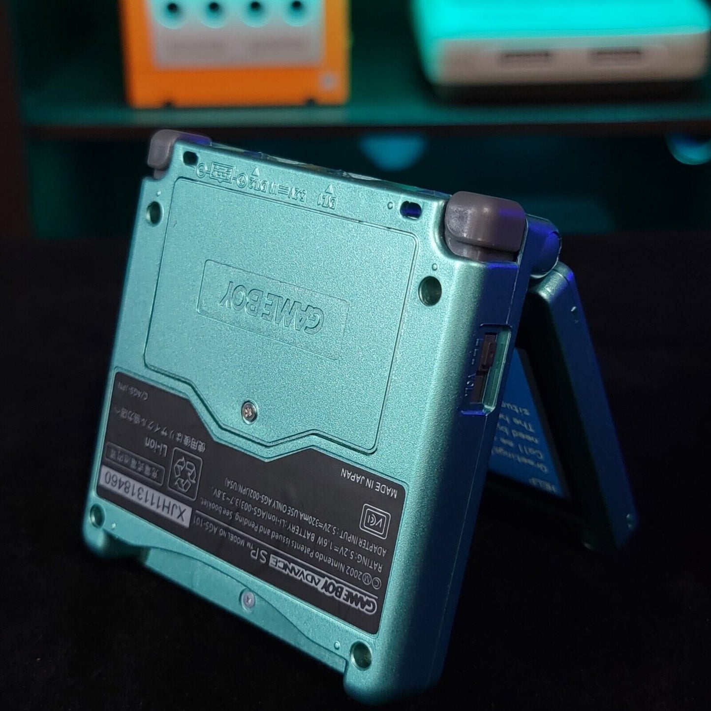 Metallic Teal Nintendo Game Boy Advance GBA SP IPS MOD Adjustable Brightness